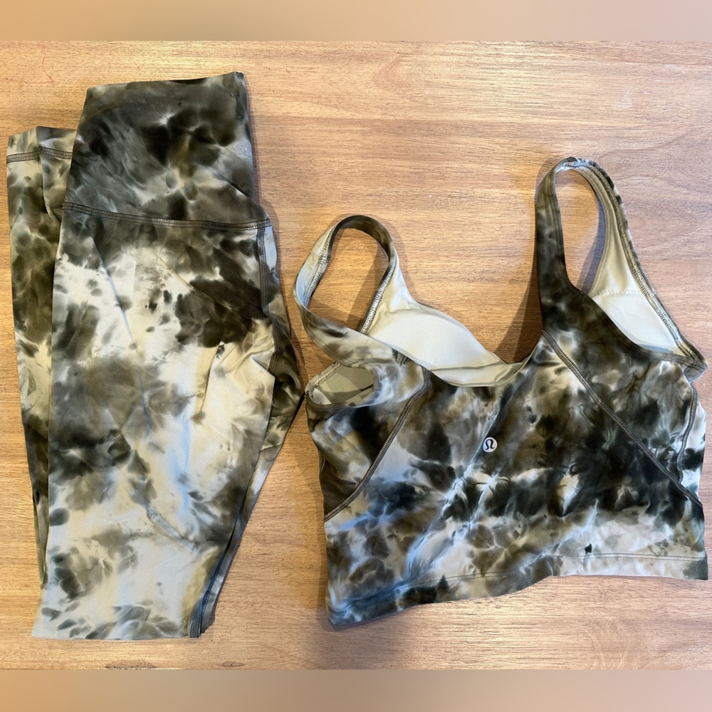 Lululemon align crop tank bra and align leggings